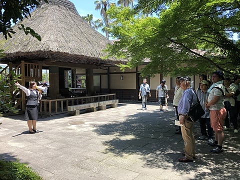 大島紬の見学風景